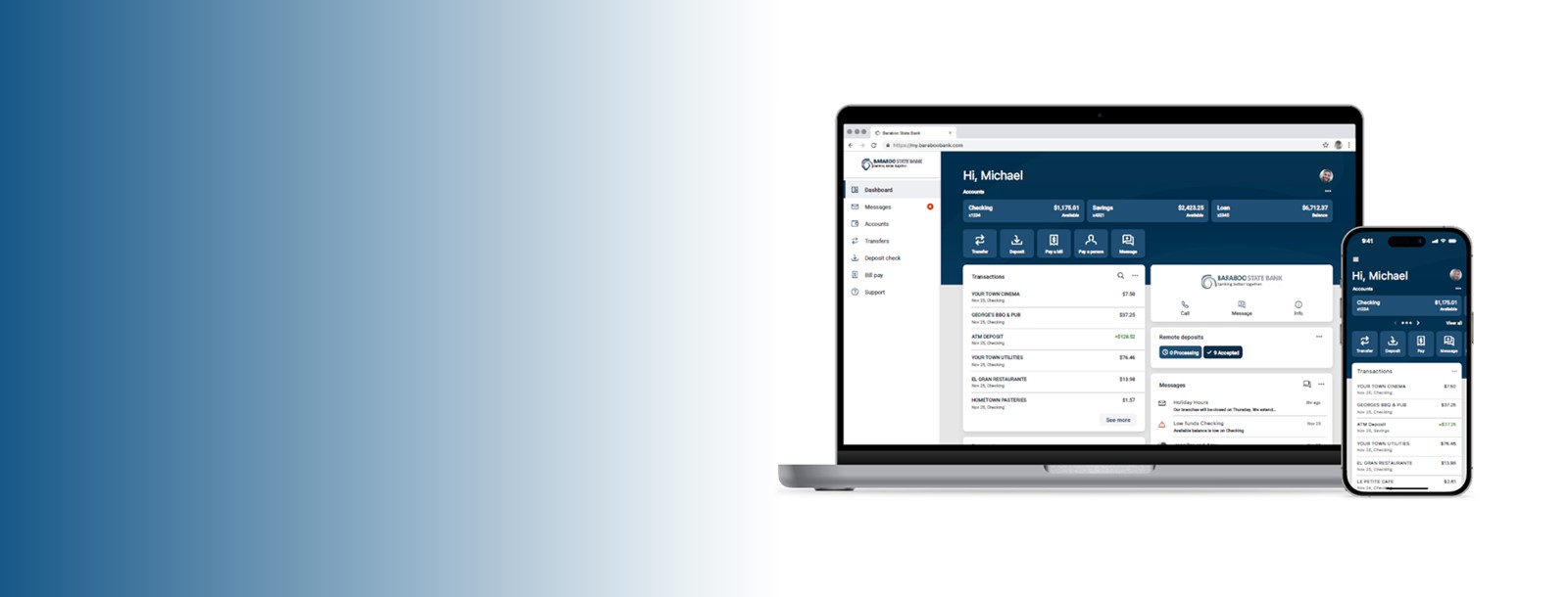 image of new digital banking screens